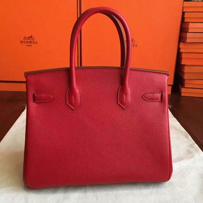 Premium Quality Red Fake H**me5 Birkin 35cm Handbag
