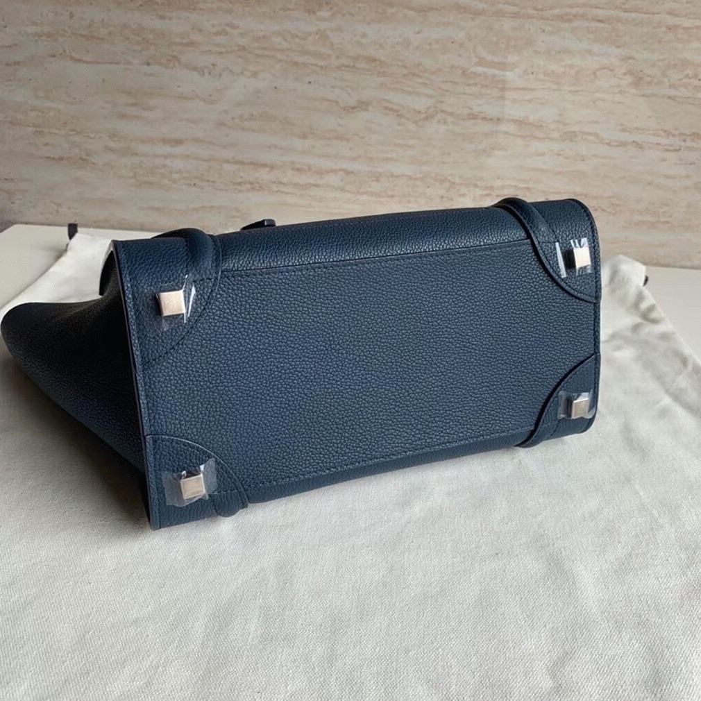 Ce1i*e Micro Luggage Tote Bag Imitation in Navy Blue