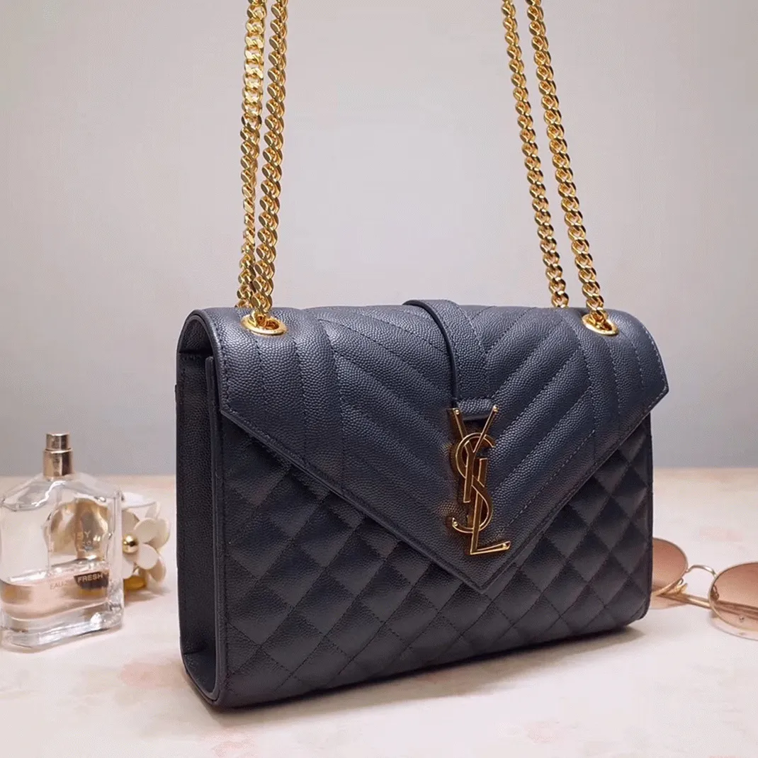 Fake Sa1nt Lau*nt Envelope Medium Bag Navy