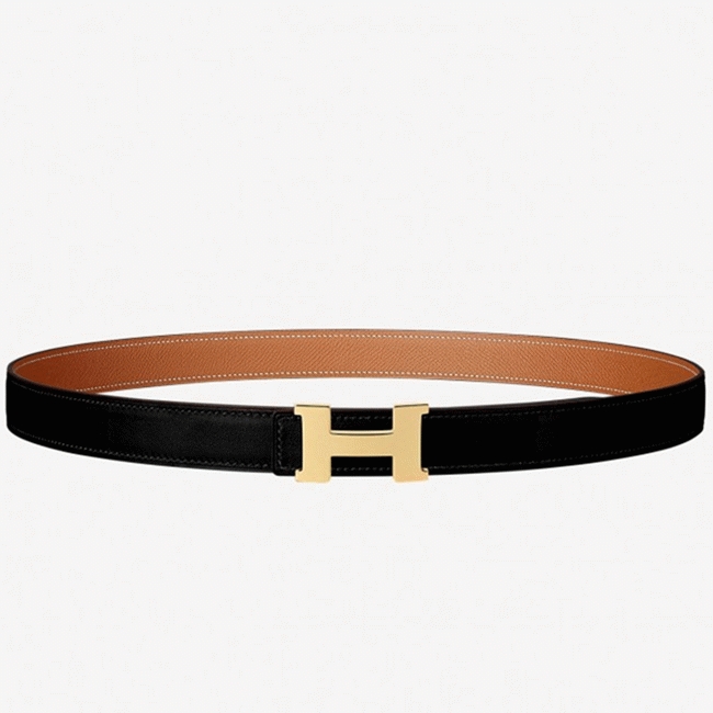 Brown epsom 1:1 replica H**me5 Mini Constance belt buckle
