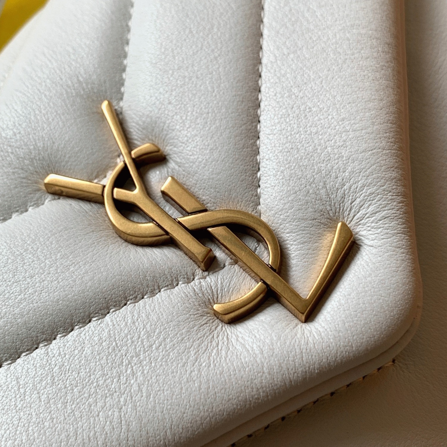 Fake Sa1nt Lau*nt LouLou Toy Strap Bag White