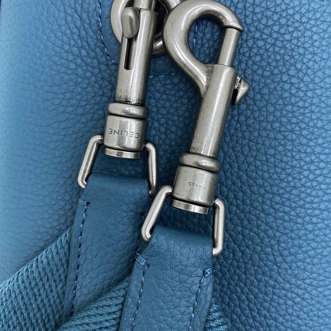 Top Quality Knockoff Ce1i*e Sangle Small Bucket Bag In Slate Blue Calfskin
