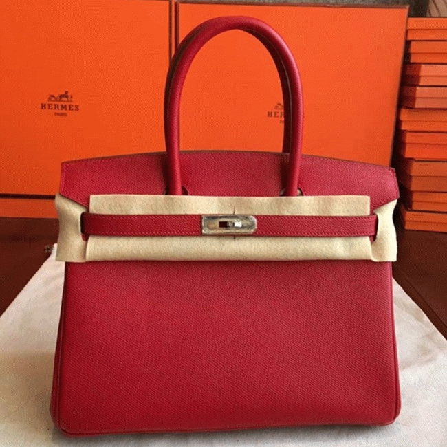 Premium Quality Red Fake H**me5 Birkin 35cm Handbag