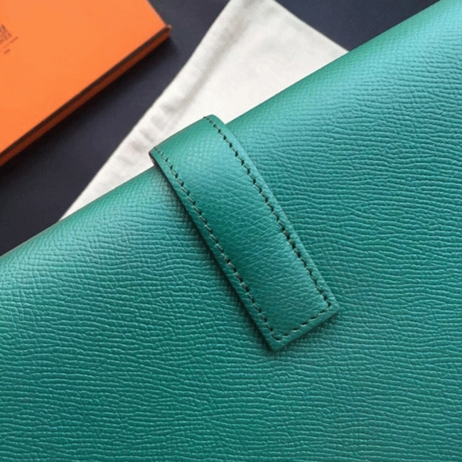 Dark green replica H**me5 Jige Elan 29 clutch bag