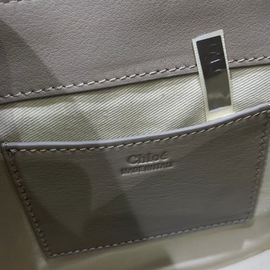Top Quality Replica Chloe Small Tess Shoulder Bag In Grey Calfskin