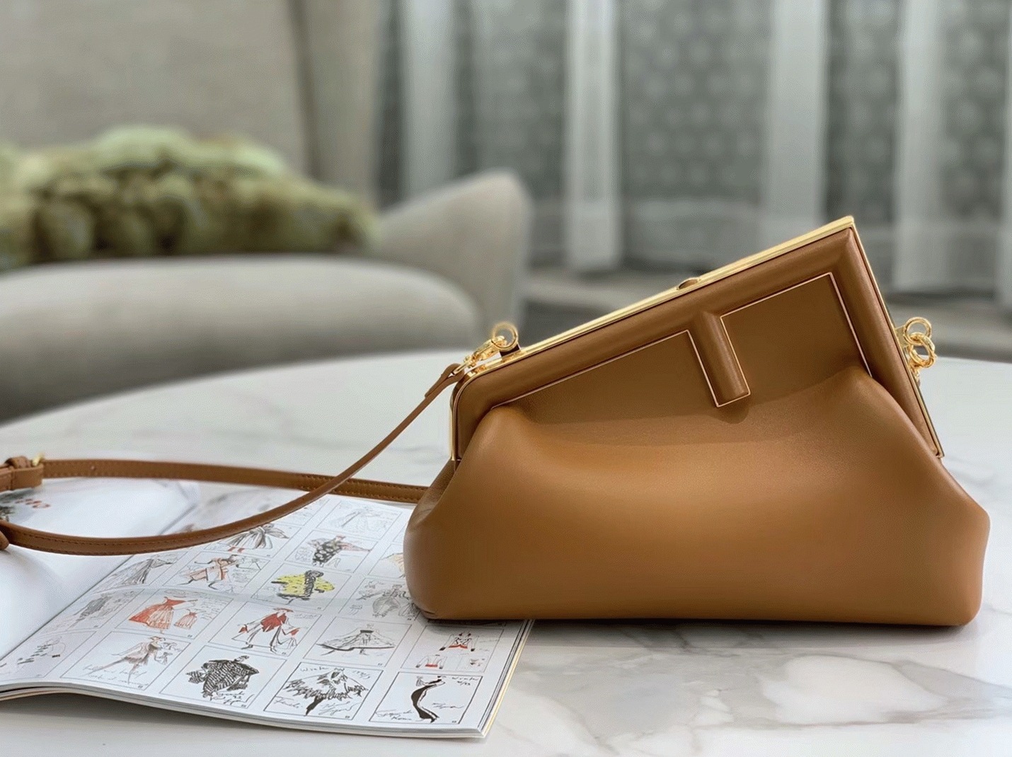 Top Quality Knockoff F**di First Small Bag In Brown