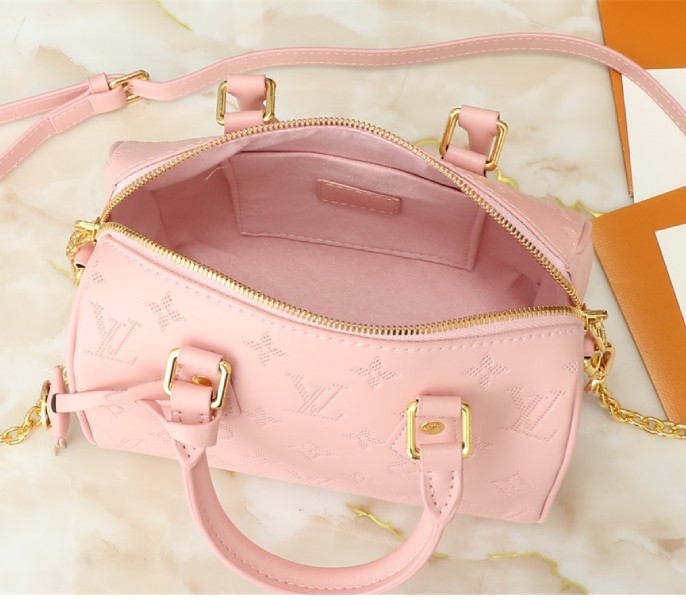 L0vis Vvtt0n Other Leathers Speedy Bandouliere 20 Handbag In Pink Opal
