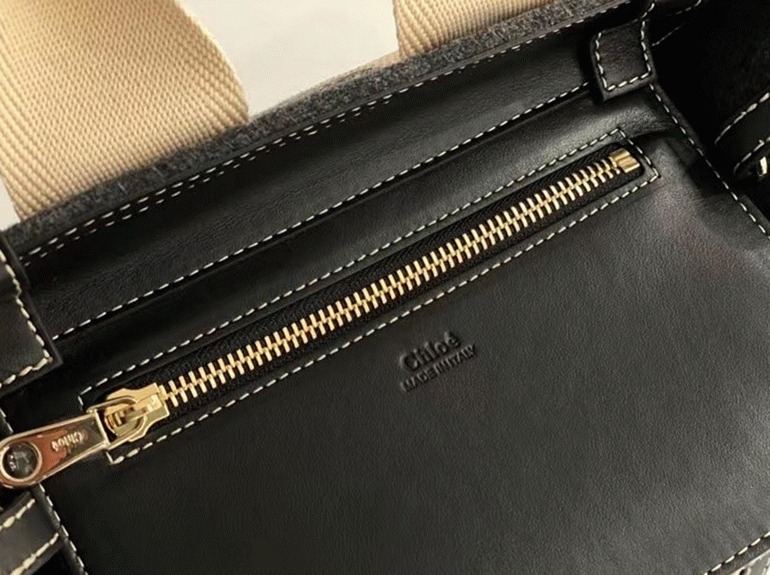 Top Quality Knockoff Previous Previous Chloe Small Woody Tote Bag In Grey Felt