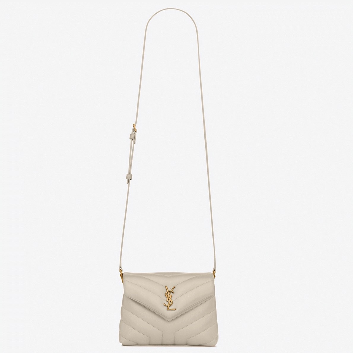 Fake Sa1nt Lau*nt LouLou Toy Strap Bag White