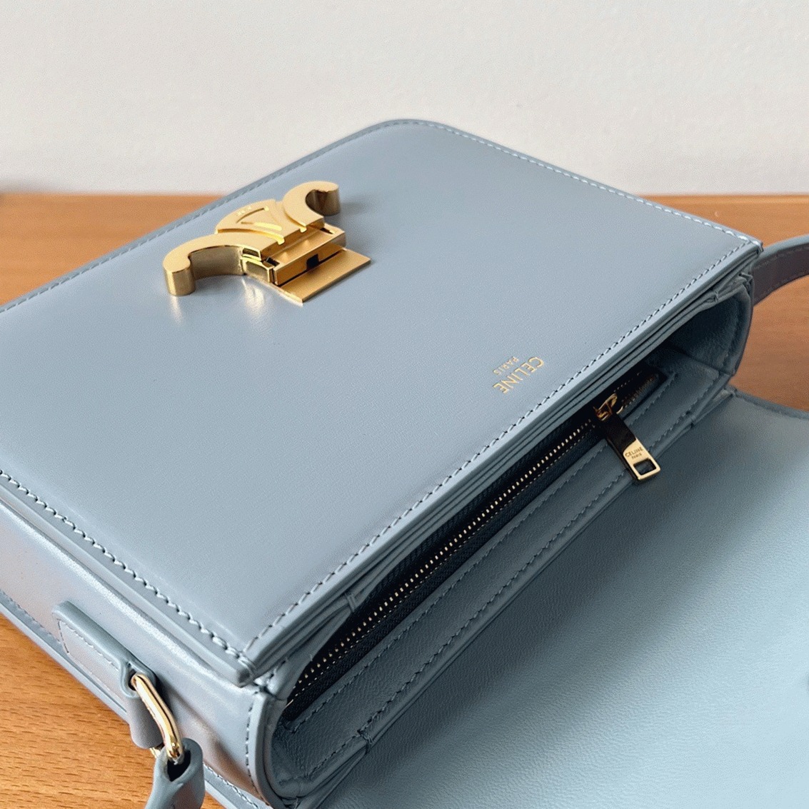 Top Quality Replica Ce1i*e Triomphe Teen Bag In Pale Blue