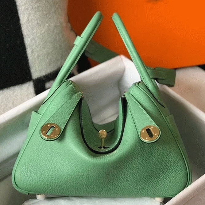 Fake H**me5 Lindy bag 26cm in vert criquet