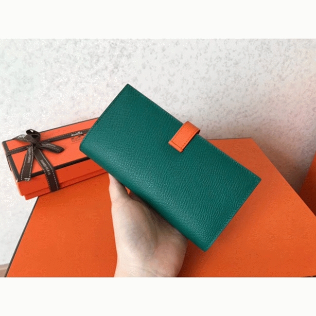 Malachite Orange Knockoff H**me5 Bearn Wallet