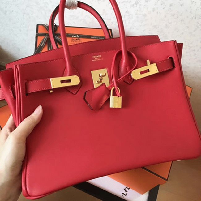 Red Luxury Knockoff H**me5 Birkin 30cm Purse