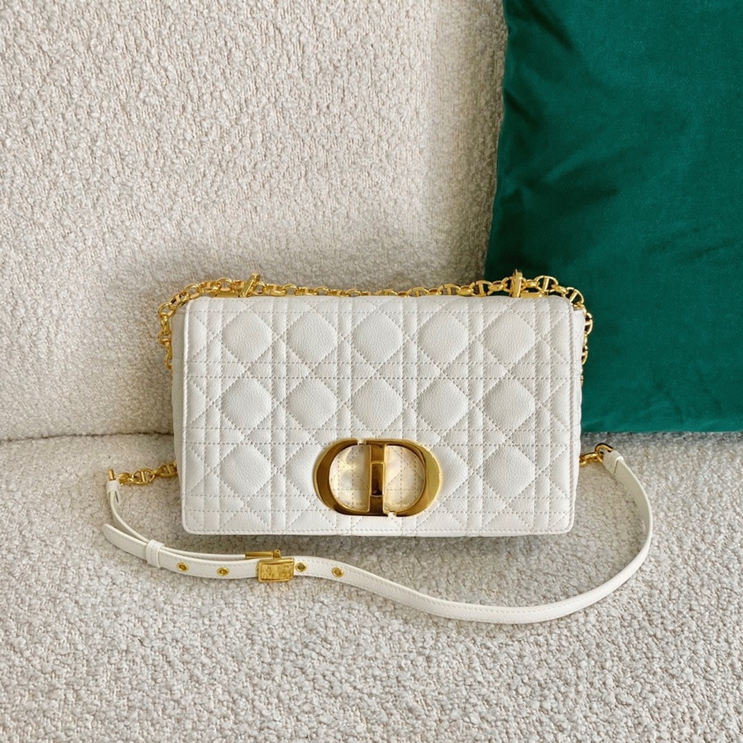 D10r Caro Medium Bag Replica in White