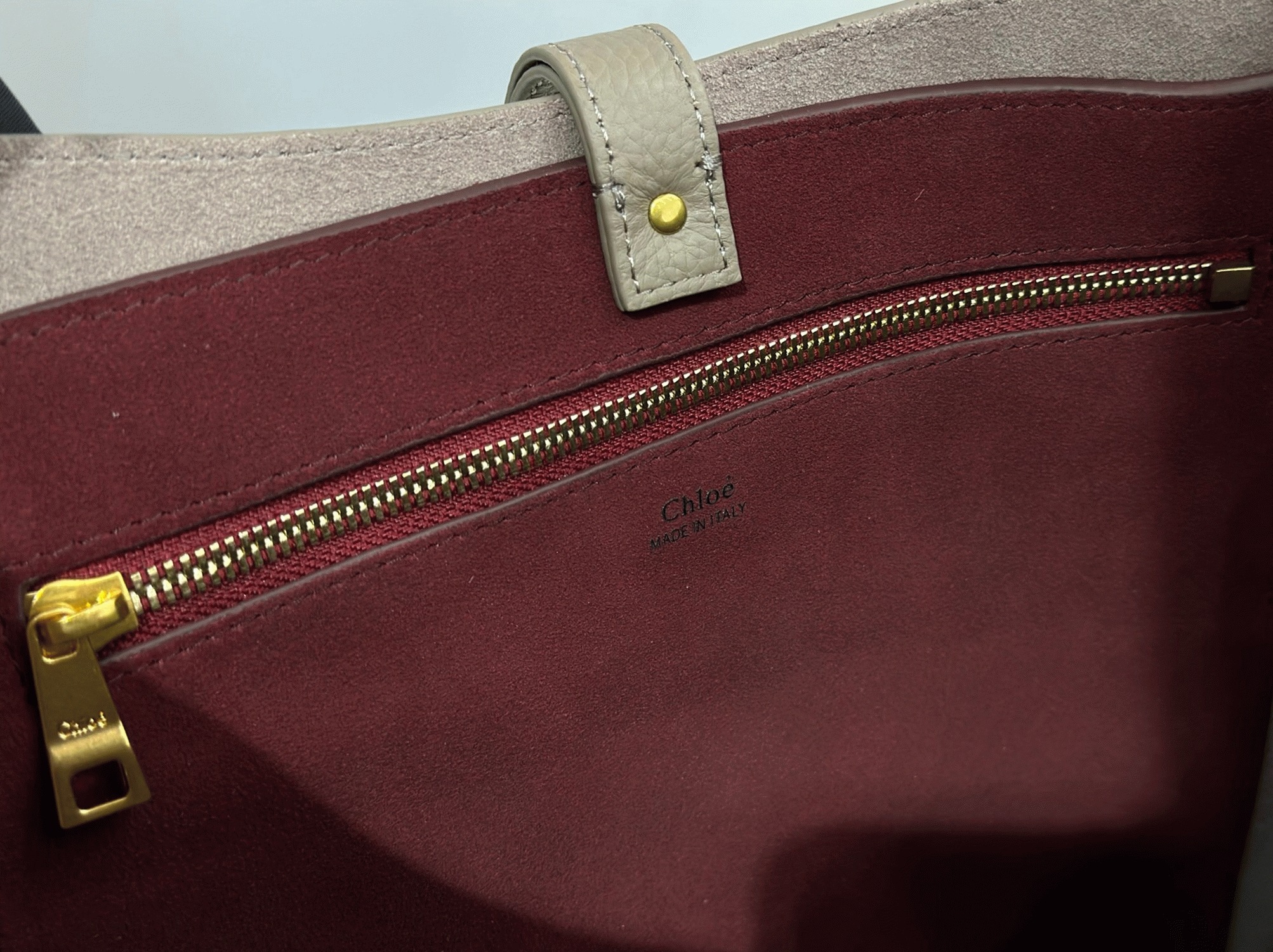Top Quality Fake Chloe Marcie Hobo Bag in Grey Grained Leather