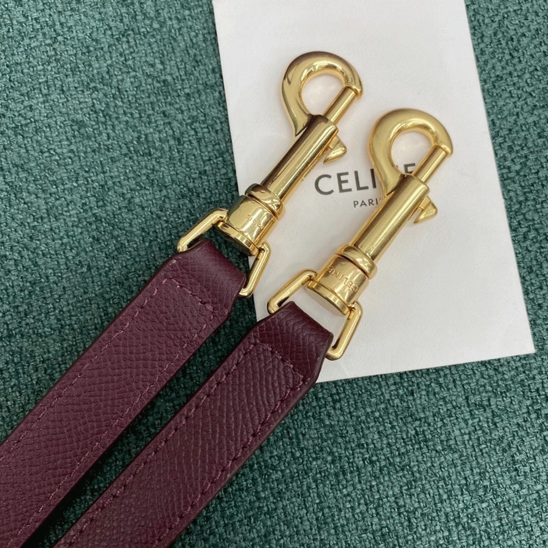 Ce1i*e Micro Belt Bag Knockoff in Bordeaux