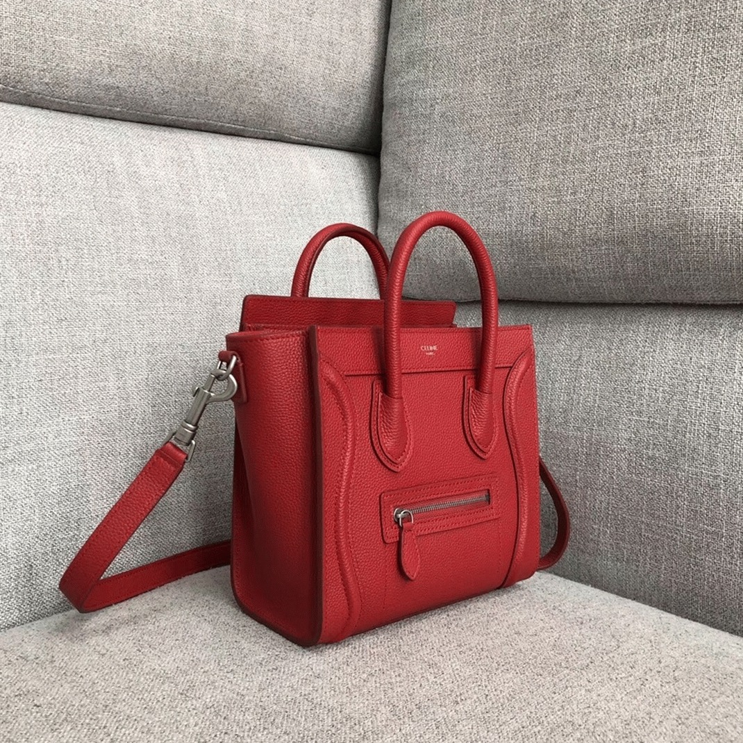 Ce1i*e Nano Luggage Tote Bag Fake in Red