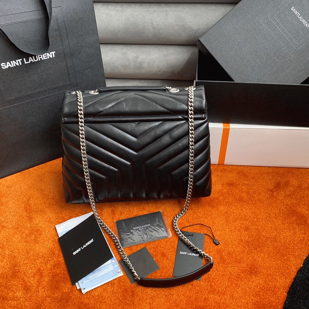 Replica Sa1nt Lau*nt LouLou Medium Chain Bag Noir