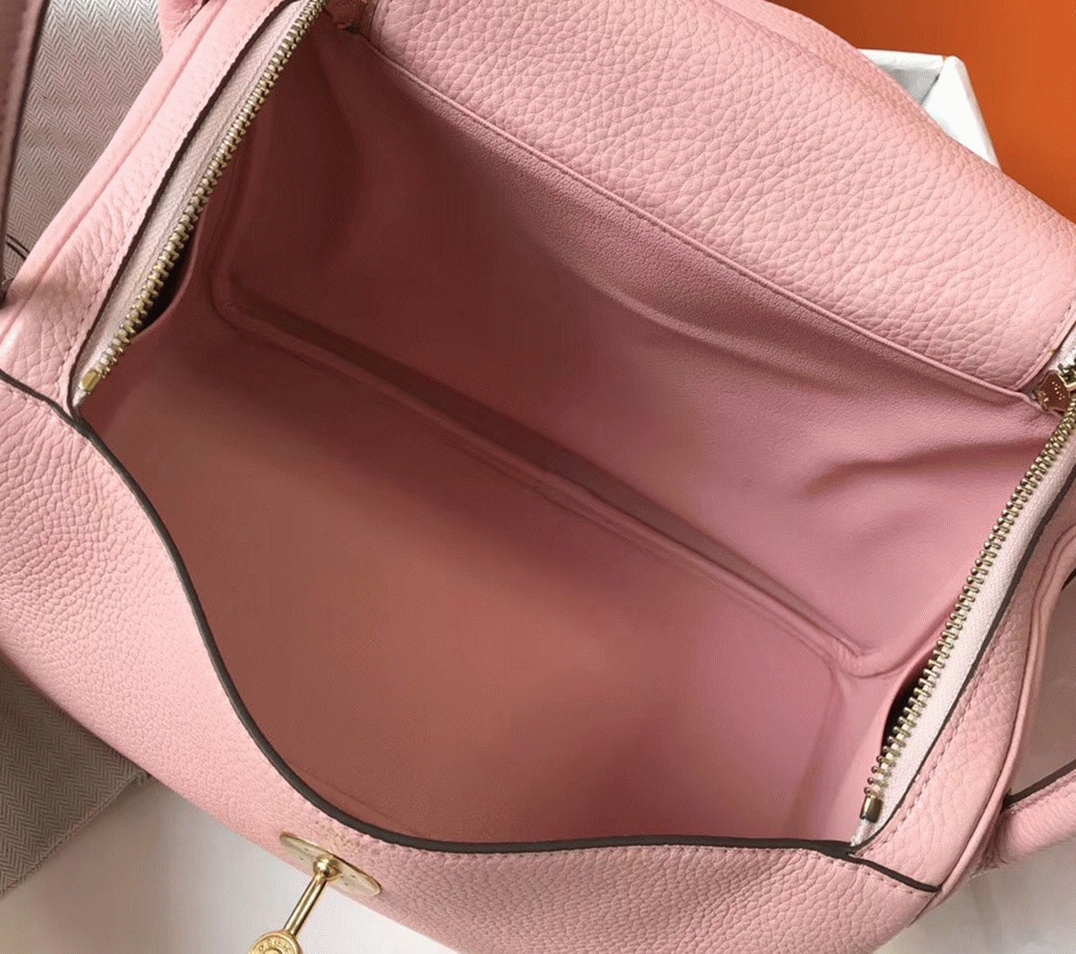 Replica H**me5 Lindy 26cm handbag in pink