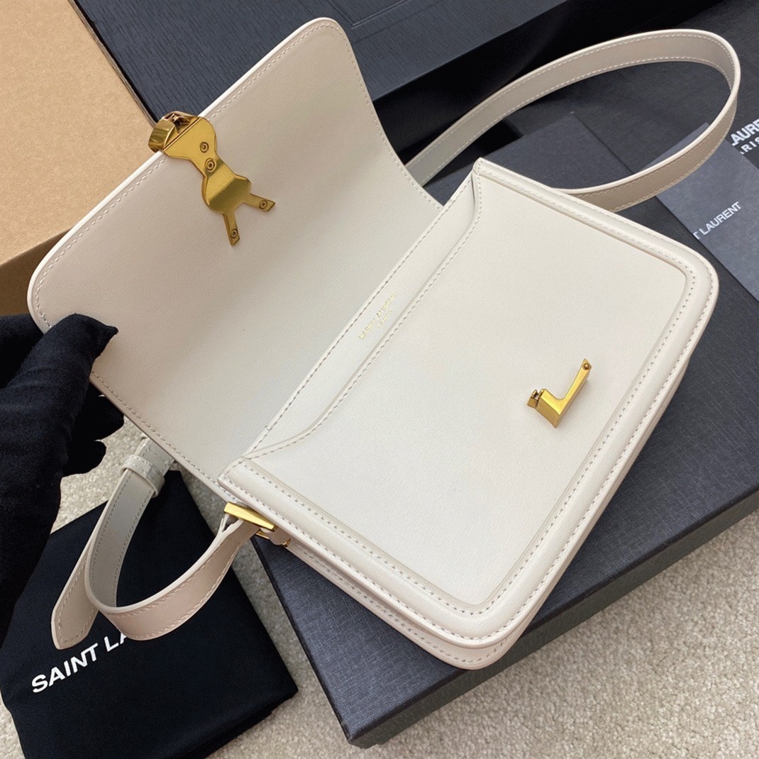 Replica Sa1nt Lau*nt Small Solferino Bag White Calfskin
