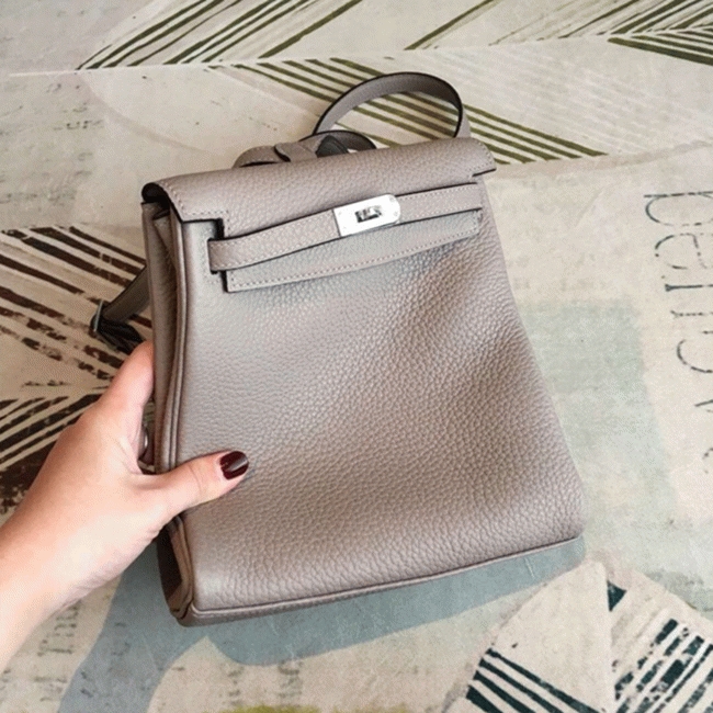 Gris Asphalt Clemence Replica High Quality H**me5 Kelly Ado PM Bag