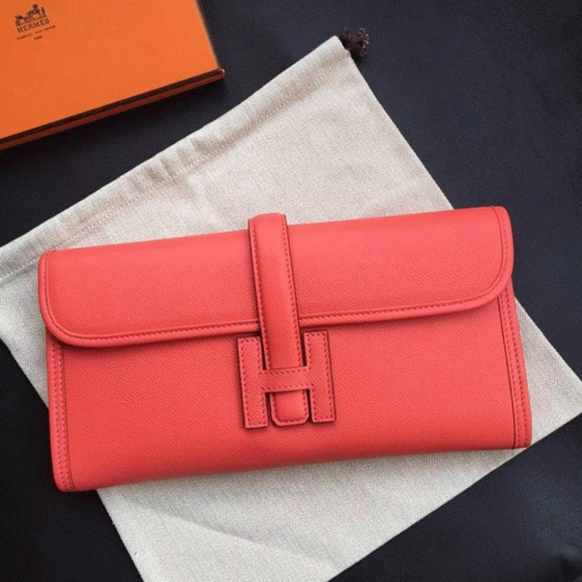 Flamingo replica luxury H**me5 Jige Elan clutch bag