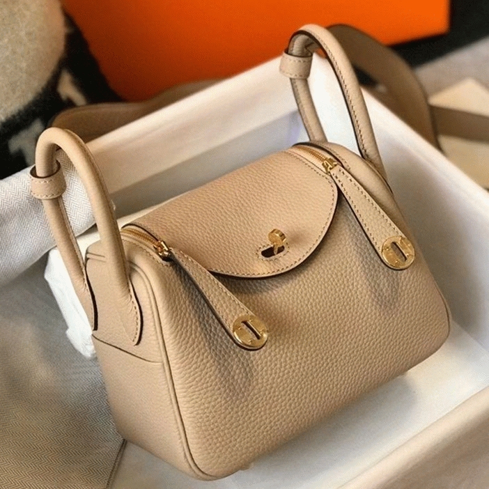 Top replica H**me5 Lindy Mini handbag in trench color