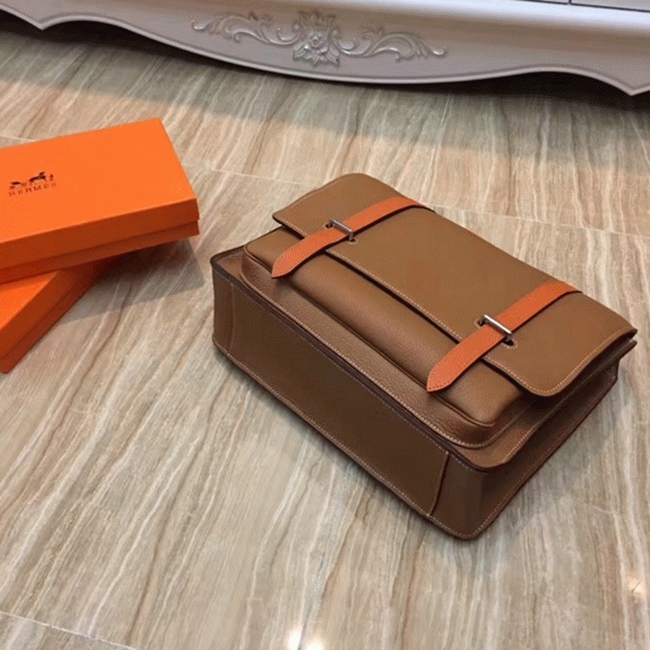 Brown Bicolor Knockoff H**me5 Steve Messenger Bag