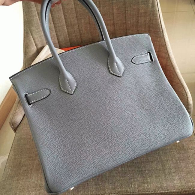 Blue Lin H**me5 Birkin 30cm Premium Counterfeit Bag
