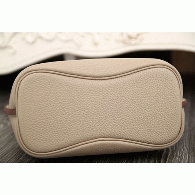 Grey Leather Replica H**me5 So Kelly 22cm Soft Leather Shoulder Bag