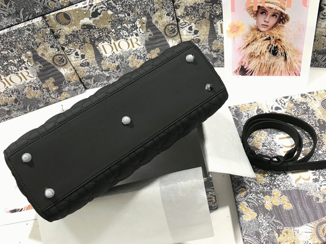 D10r Lady D10r Large Bag Knockoff in Black