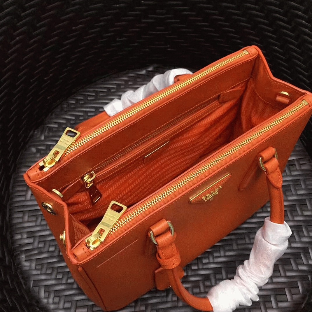 Orange Pra*a Galleria Medium Bag Knockoff