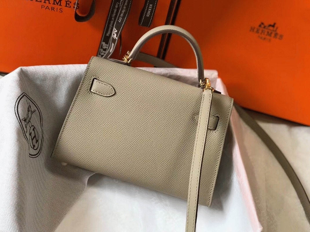 H**me5 Kelly Mini II Bag Fake in Gris Tourterelle