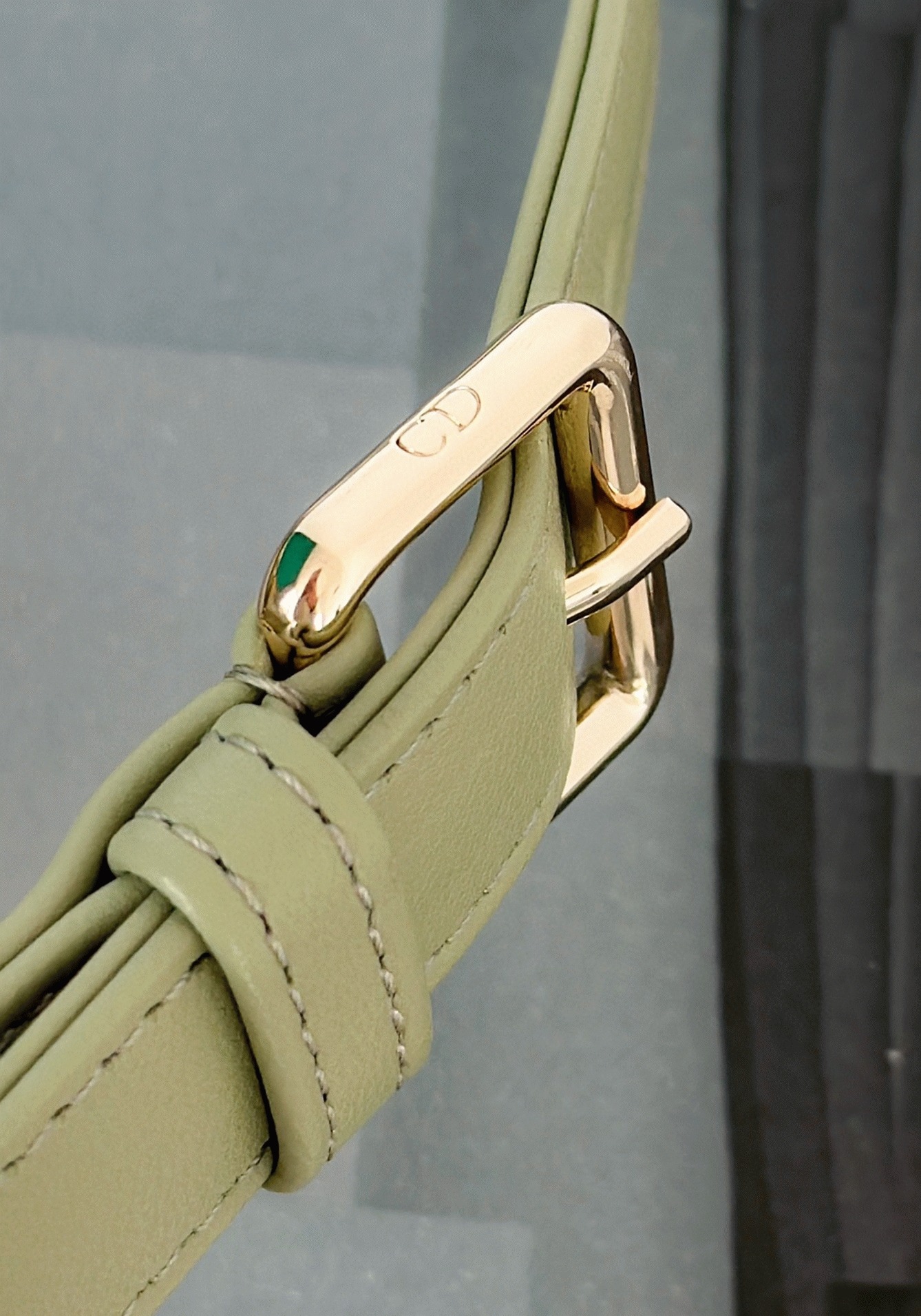 D10r Lady D-Joy Medium Bag Knockoff in Ethereal Green Cannage Lambskin