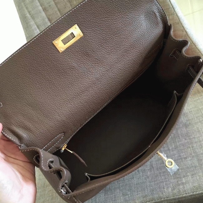 Etoupe Clemence Copy Top Quality H**me5 Kelly Retourne 32cm Bag