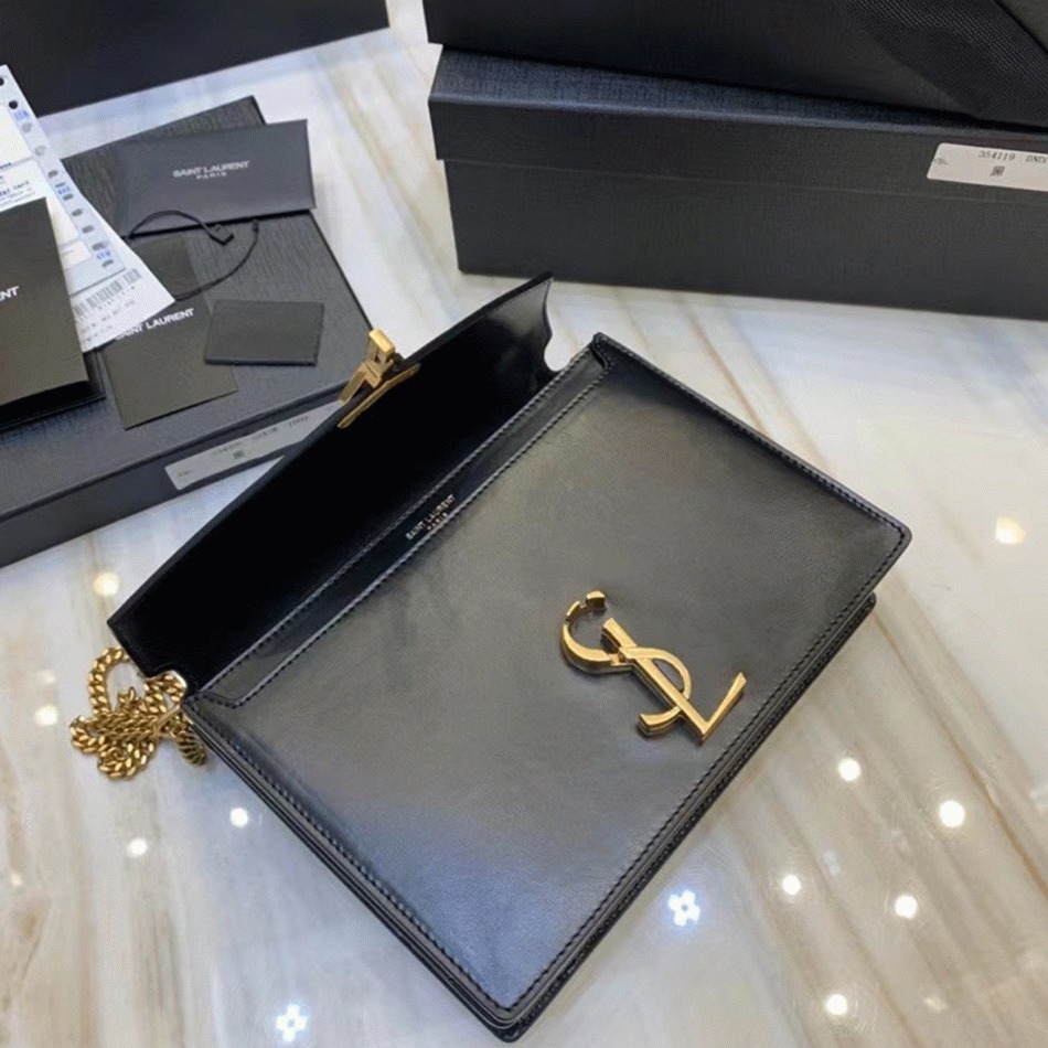 Fake Sa1nt Lau*nt Cassandra Medium Chain Bag Black