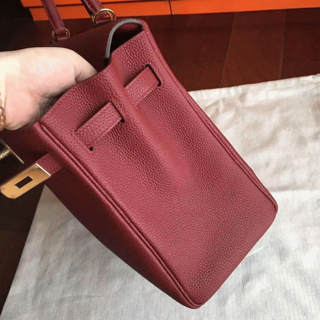 Bordeaux Clemence Replica H**me5 Kelly 35cm Rich Color Bag