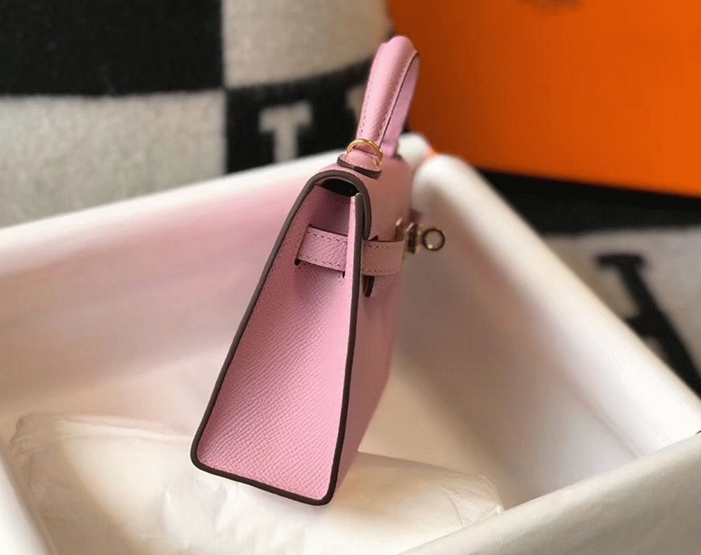 H**me5 Kelly Mini II Bag Fake in Mauve Sylvestre