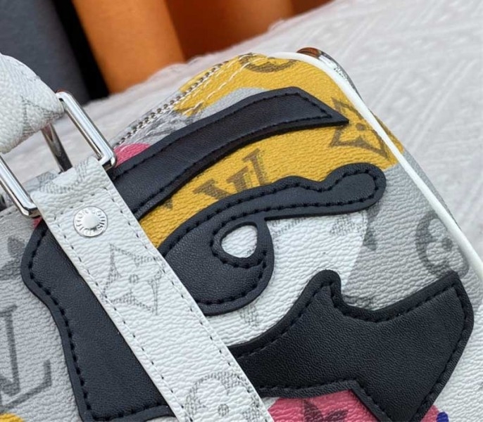 L0vis Vvtt0n J Hope X Keepall Bandouliere 25 Multicolor Travel Bag In Two Eyes Patches
