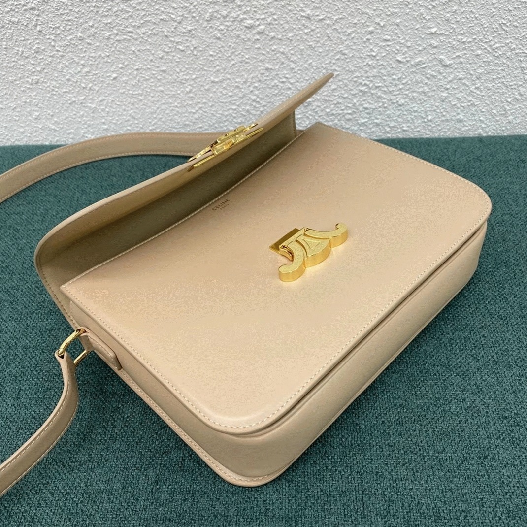 Top Quality Faux Ce1i*e Triomphe Large Bag In Nude