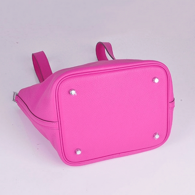 Peach fake H**me5 Picotin Lock handbag