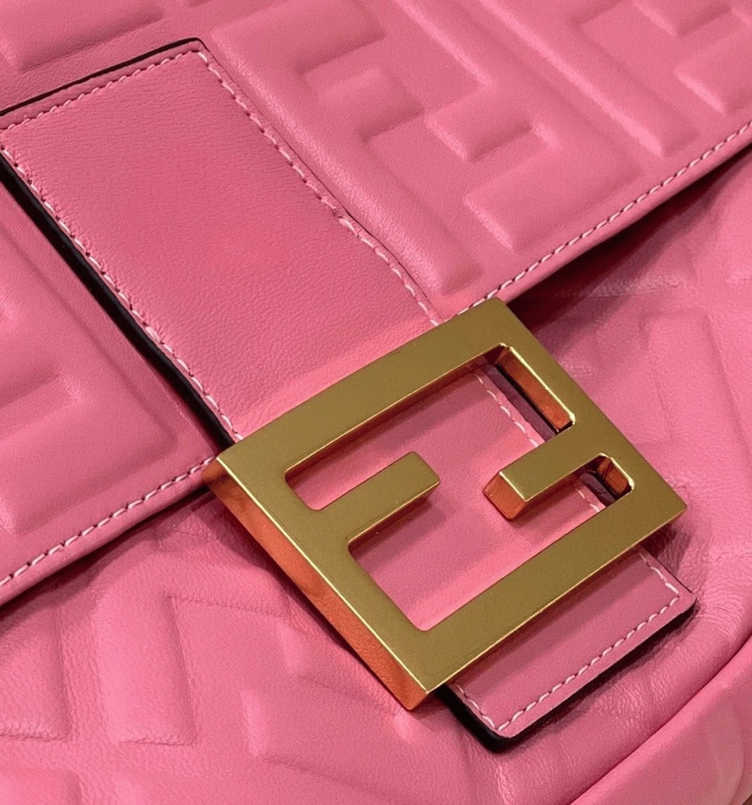 Top Quality Knockoff F**di Large Baguette Bag In Pink FF