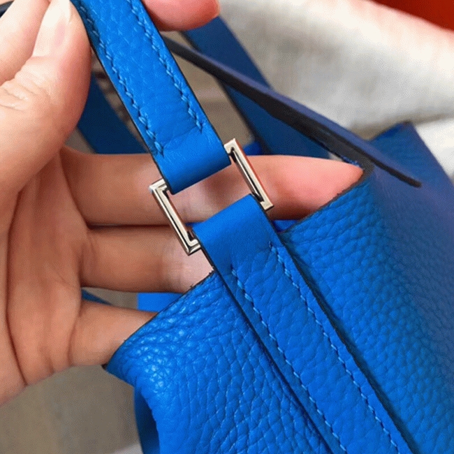 Top quality blue hydra fake H**me5 Picotin Lock 22cm handbag
