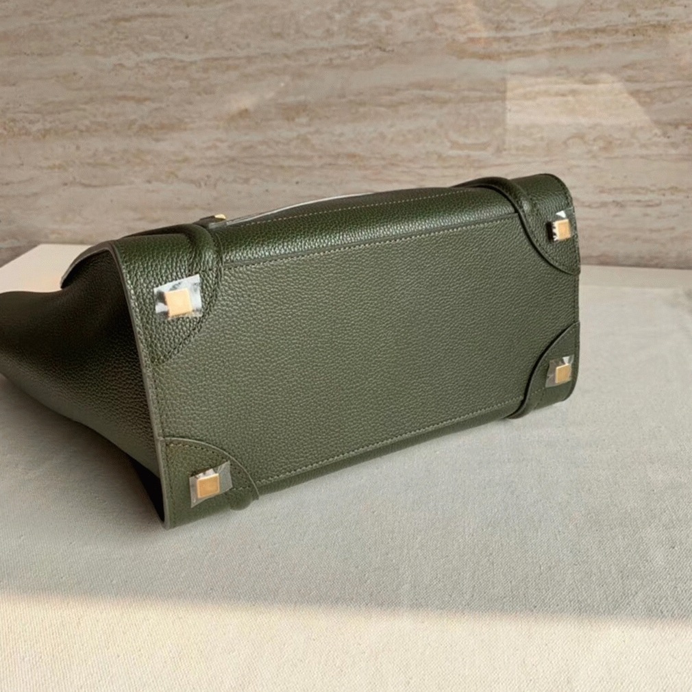 Ce1i*e Micro Luggage Tote Bag Knockoff in Khaki Green